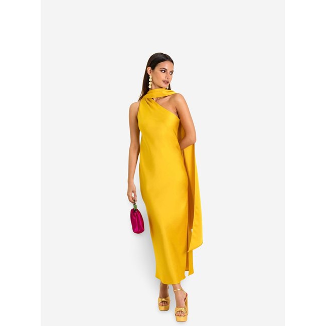 Robe midi asymétrique avec laçage MRS ABRIL - THE-ARE