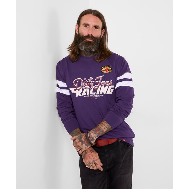 Sweat Col Rond Dirty Joes Racing violet <span itemprop=