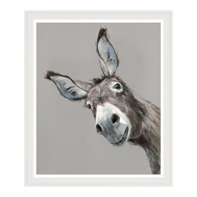 55x65cm Ronnie Framed Print, grey, SO'HOME