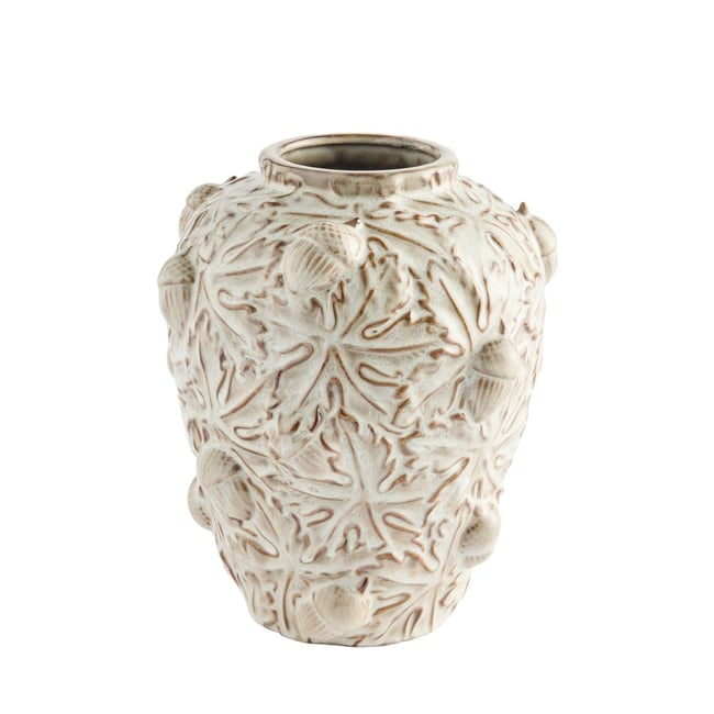 Vase en céramique orné de glands d’automne Couleur naturel <span itemprop=
