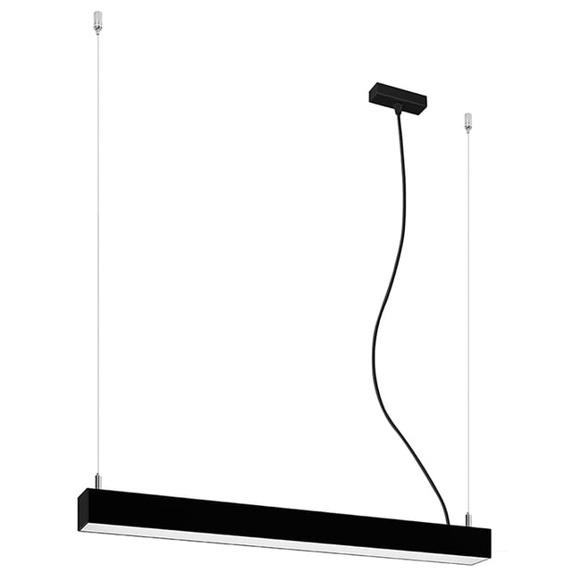 Suspension Aluminium Noir LED 1 Pinne Couleur noir <span itemprop=