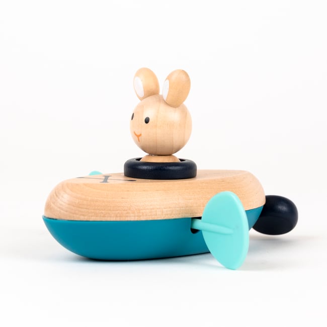 Jouet de bain Canoë bleu <span itemprop=