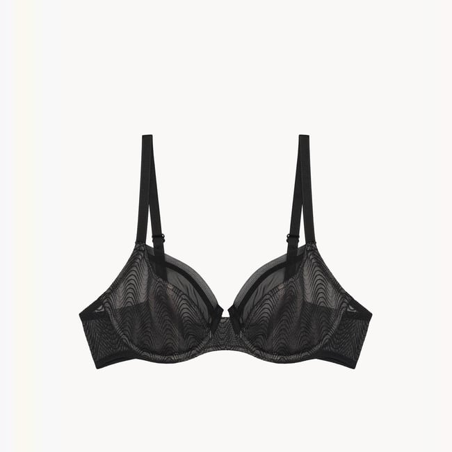 Soutien-gorge corbeille ROMANE noir <span itemprop=