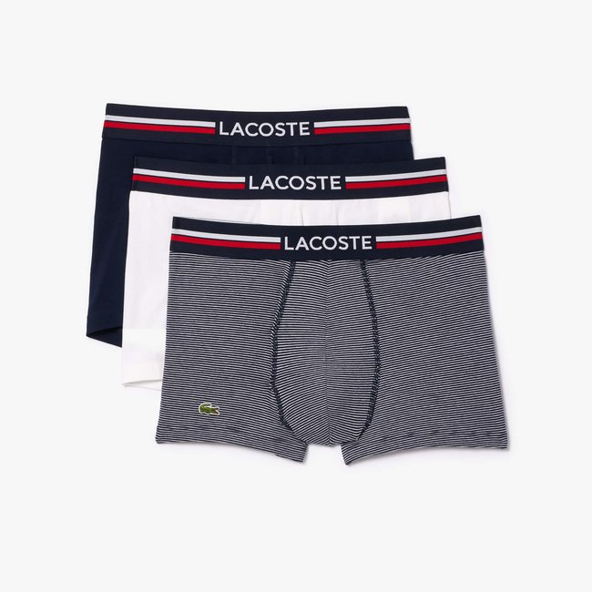 Lot de 3 boxers tricolores bleu-525 <span itemprop=