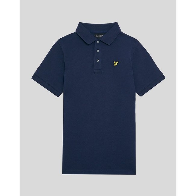 Polo en coton bleu marine <span itemprop=