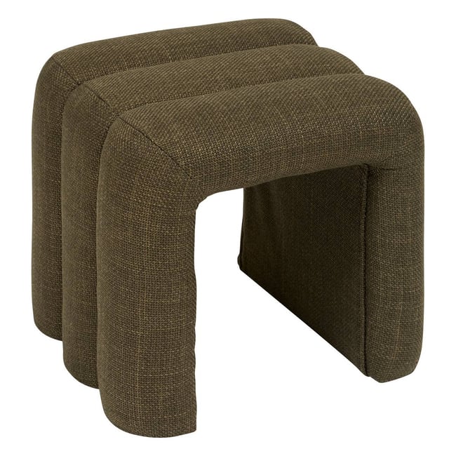 Pouf contemporain SISCO Couleur vert kaki <span itemprop=