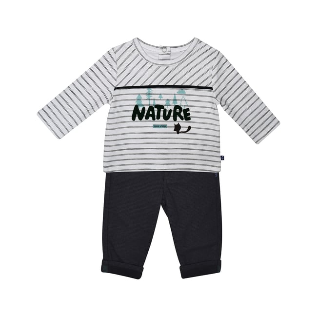 T shirt + pantalon fausto gris <span itemprop=