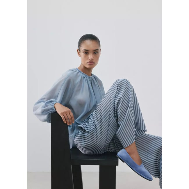 Chemise pyjama fluide en coton - MANGO