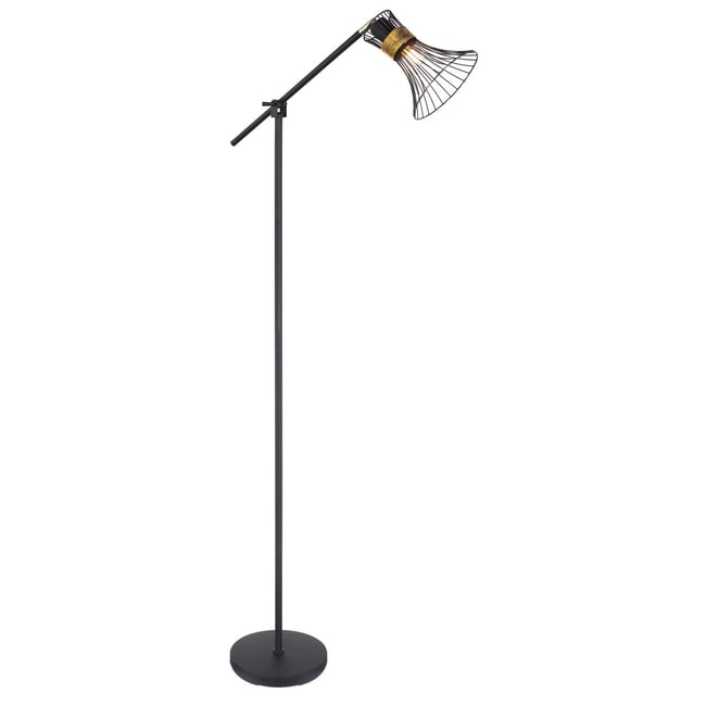 Lampadaire orientable en métal design vintage PURRA Couleur noir <span itemprop=