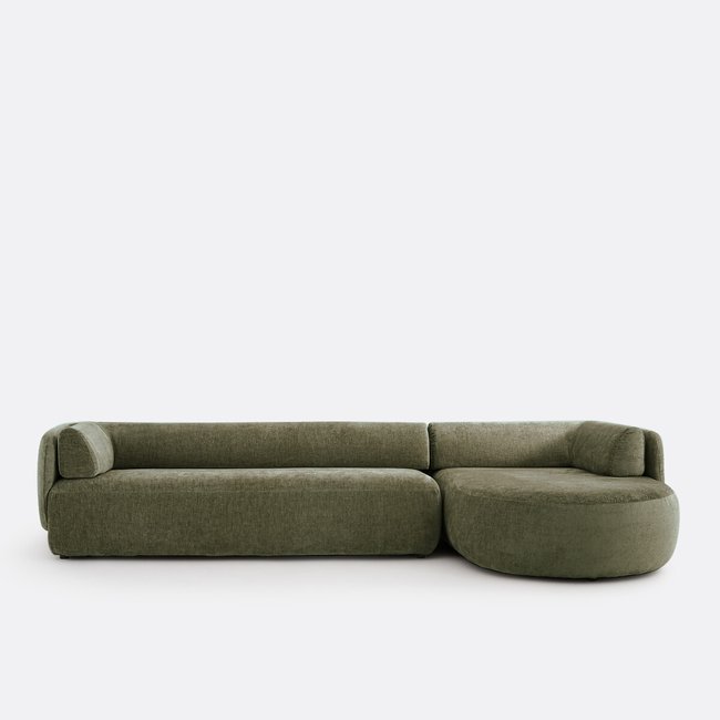 Canapé d'angle droit, velours épais, Méridiano - LA REDOUTE INTERIEURS