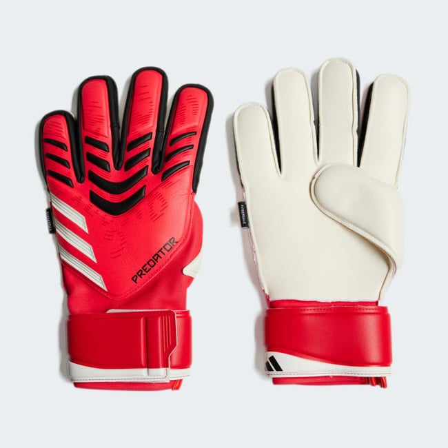 Gants de gardien de but Predator Match Fingersave pure ruby / lucid red / black <span itemprop=