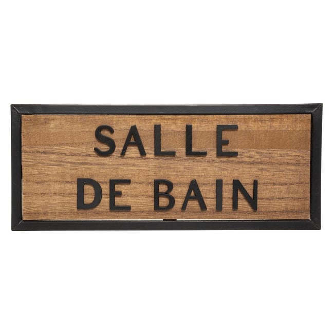 Plaque de porte JAVIER Couleur multicolore <span itemprop=