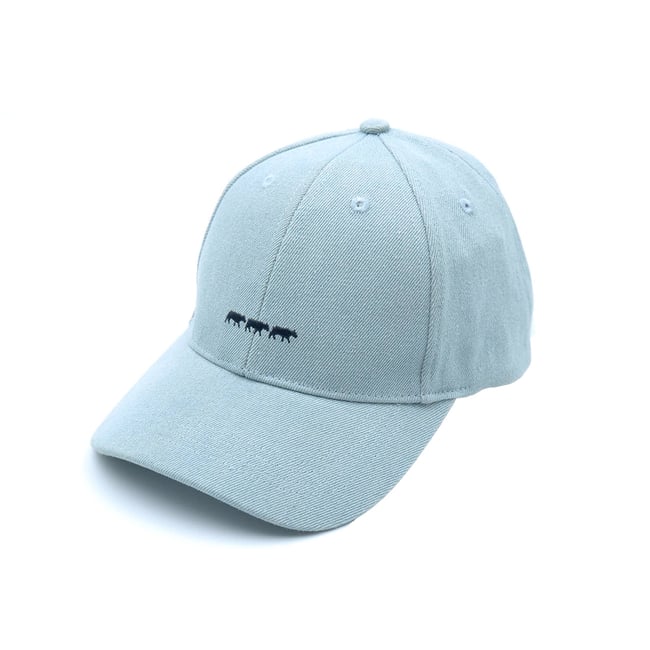 Casquette denim Gaetan bleu ciel <span itemprop=