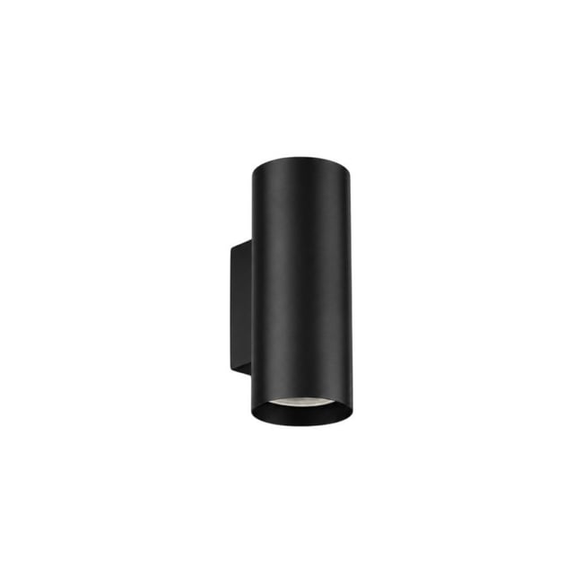 Petite applique Cylindrique noir haut et bas Look II Couleur noir <span itemprop=