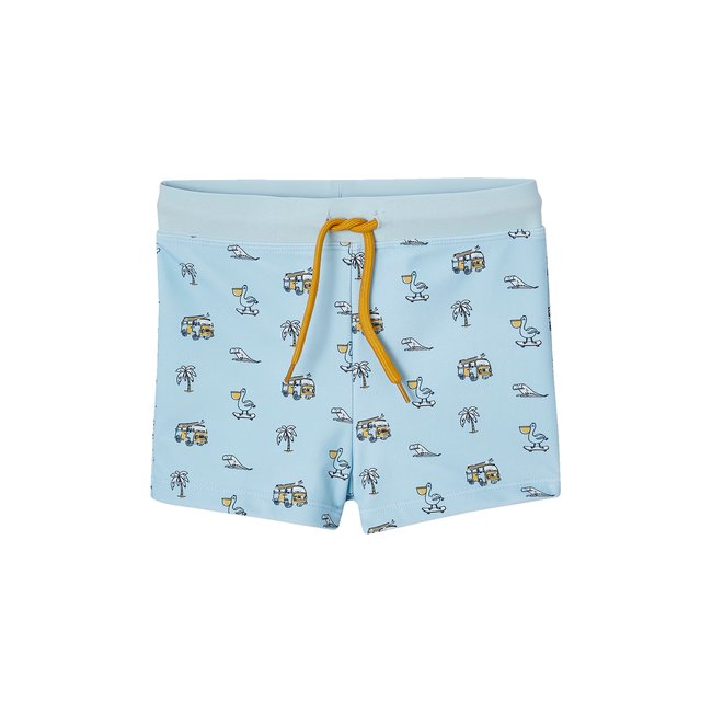 Boxer de bain « Surf » bleu ciel imprimé <span itemprop=
