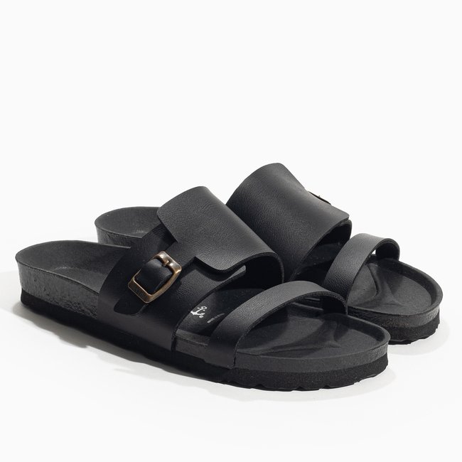 Sandales Vegan HOCKNEY pour femme noir <span itemprop=