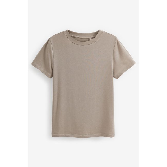 T-shirt côtelé manches courtes en tencel™ doux - NEXT