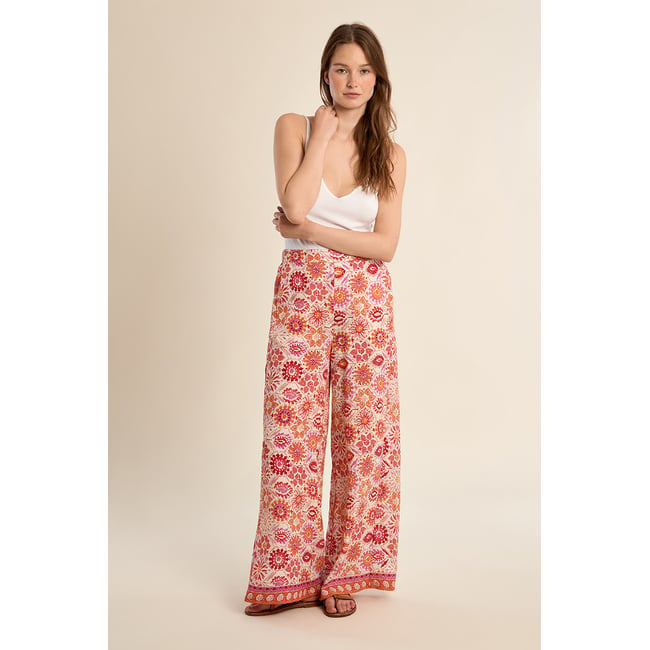 Pantalon large, imprimé v002233 <span itemprop=