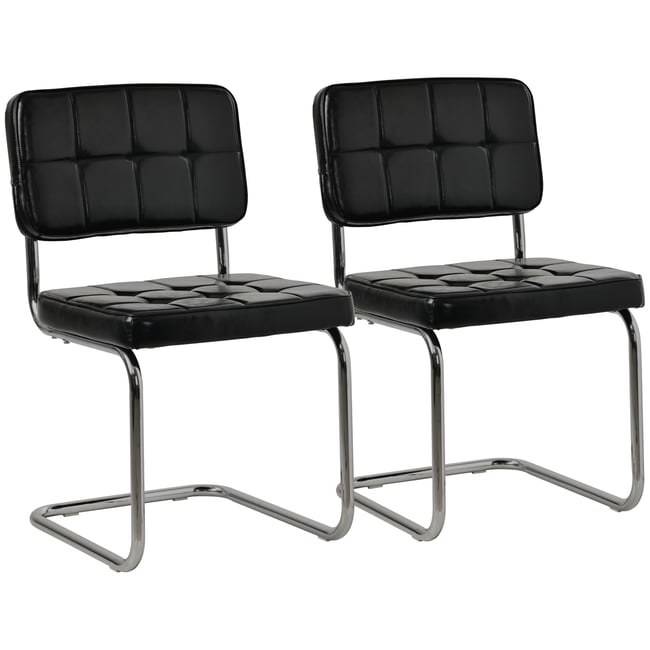Chaises cantilever en simili, lot de 2, Maria, MARIA - HAPPY GARDEN