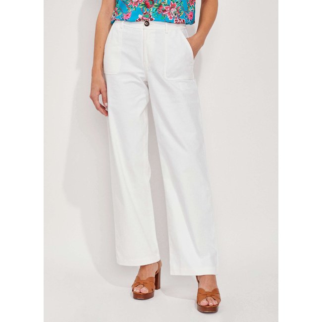 Pantalon droit coton épais LINE - LA FIANCÉE