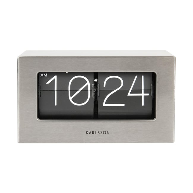 Horloge Murale Acier Couleur acier brossé <span itemprop=