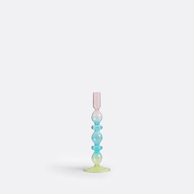 Chilava 26cm High Coloured Glass Candlestick, multi-coloured, LA REDOUTE INTERIEURS