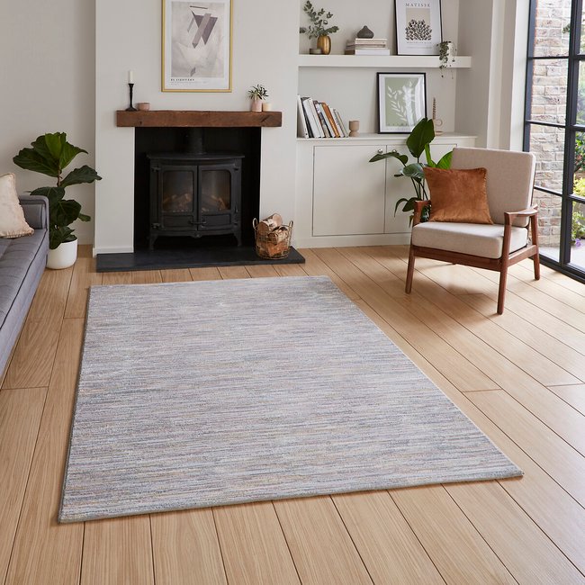 Textured Stripe Rug, pink/blue, SO'HOME
