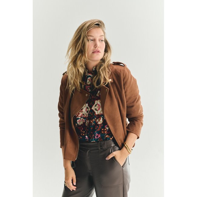 Othello Faux Suede Jacket, camel, ALMÉ
