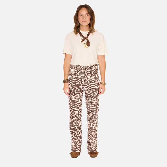 Pantalon THE JAGGER ZANZIBAR PRINT naturel <span itemprop=