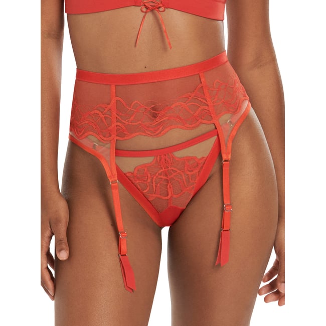 Porte-jarretelles Dione rouge <span itemprop=