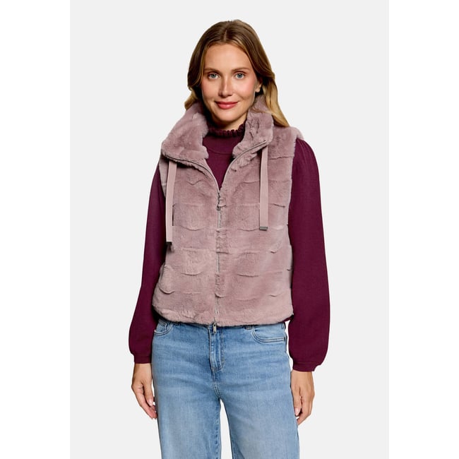 Veste imitation fourrure à poches extérieures - CARTOON