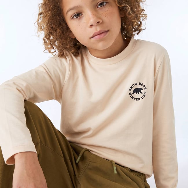 T-Shirt manches longues chaud en coton BIO GOTS - MONOPRIX