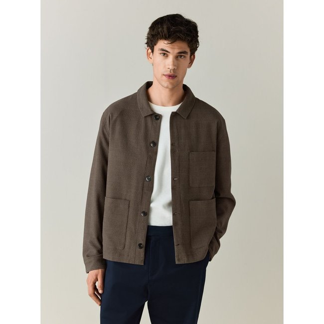 Veste à carreaux n. premium marron <span itemprop=