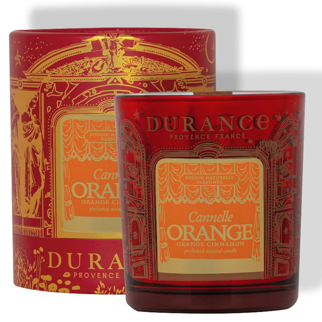 Bougie Mèche en Bois Cannelle Orange - DURANCE