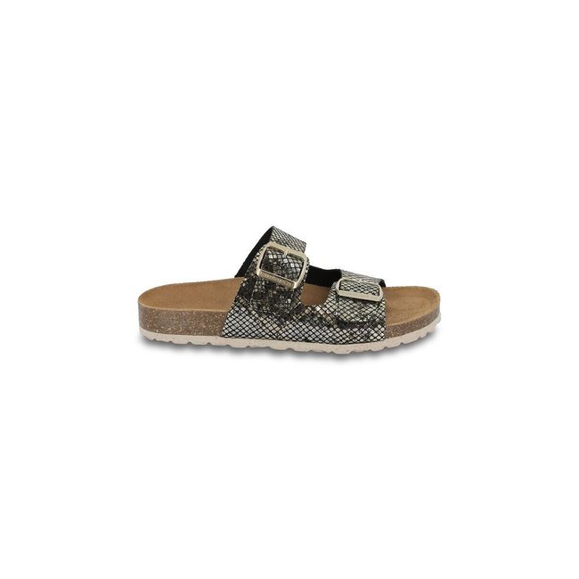 Zatix Snake Comfort Mules in Leather, bronze, LES TROPEZIENNES PAR M BELARBI