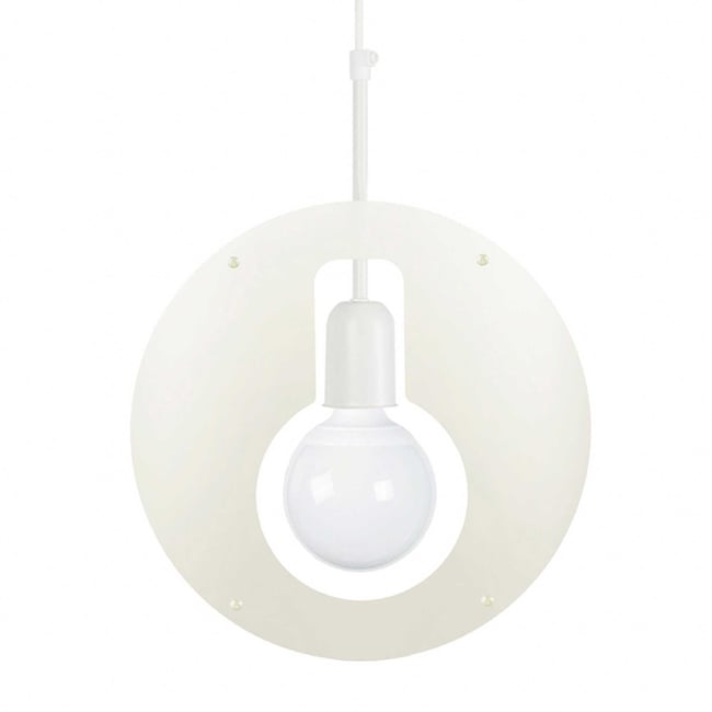 Suspension en métal, MOSS Couleur blanc <span itemprop=