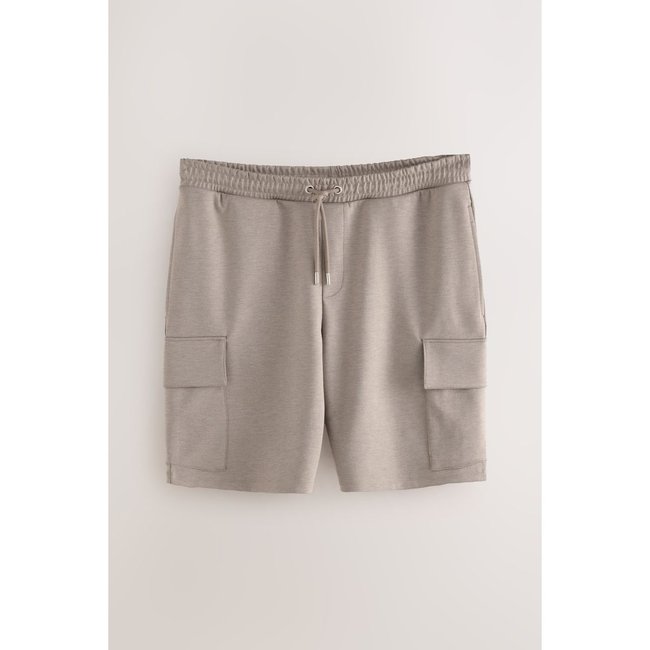 Short cargo en jersey marron mink <span itemprop=