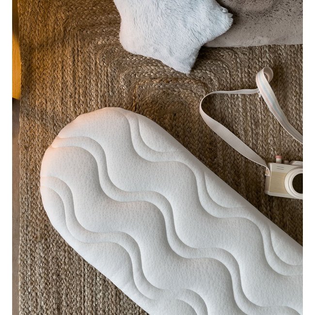 Matelas landau housse lavable et coeur 100% naturel, COCOLEGEND® Couleur blanc <span itemprop=