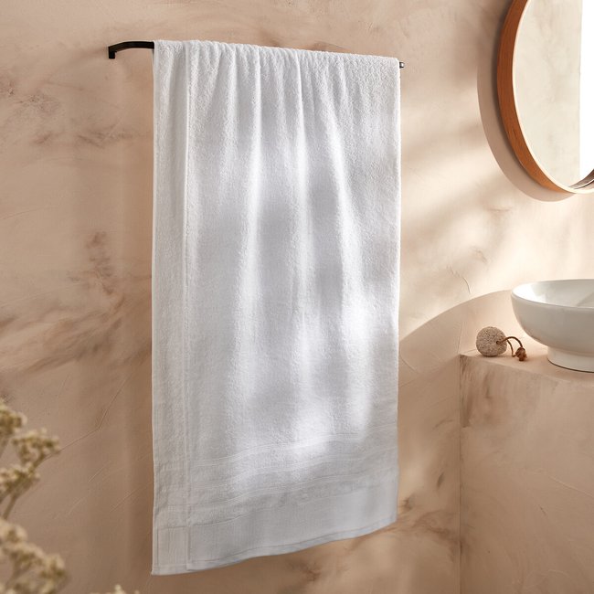 Maxi drap de bain éponge bouclette 600 g/m2 Zavara blanc <span itemprop=