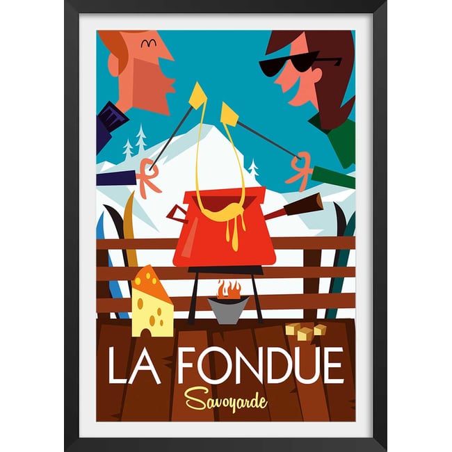 Poster retro la fondue savoyarde - HEXOA