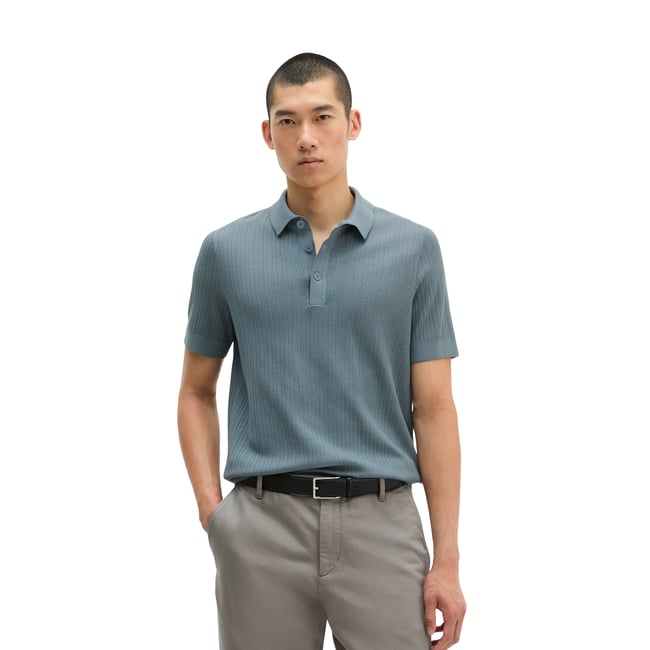 Polo en maille, coupe classique en coton biologique et TENCEL™ Lyocell - MARC O'POLO