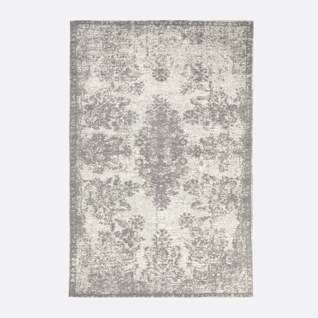 Vintage plat geweven vloerkleed met gebruikt effect, Osca <span itemprop=