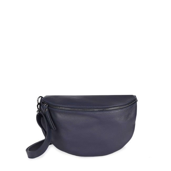 Sac banane Caviar cuir blu <span itemprop=