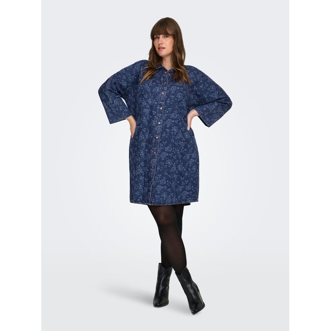 Robe En Denim medium blue denim <span itemprop=
