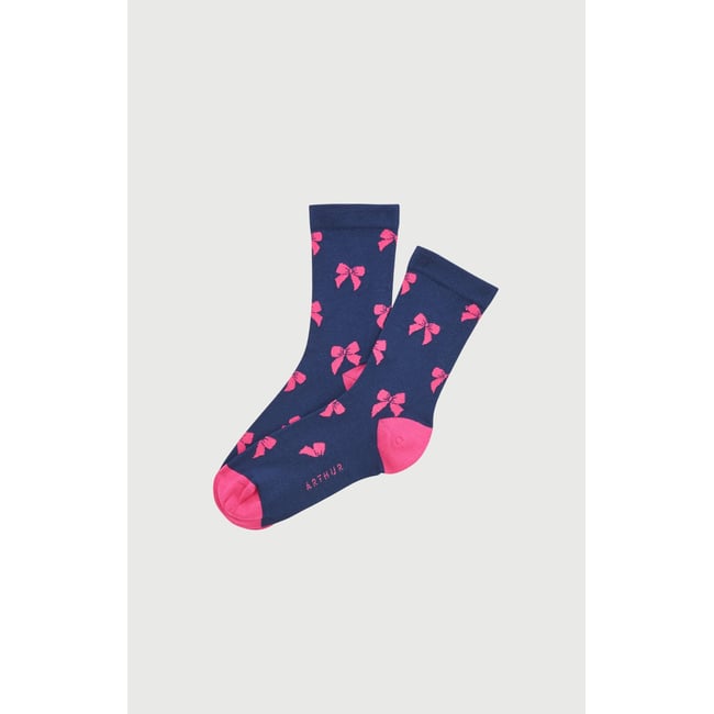Chaussettes en coton imprimé Rosie marine <span itemprop=