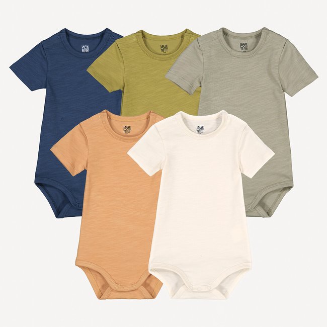 Lot de 5 bodies manches courtes assortis <span itemprop=