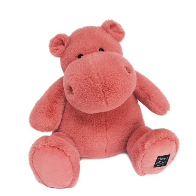 Peluche Hippo Hip Chic terracotta 40 cm rose <span itemprop=