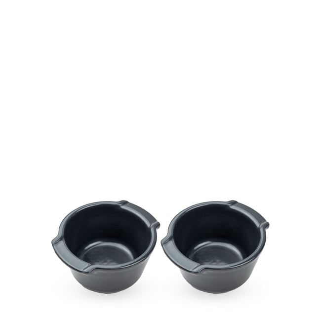 Duo de ramequins en céramique 20cl APPOLIA ardoise <span itemprop=