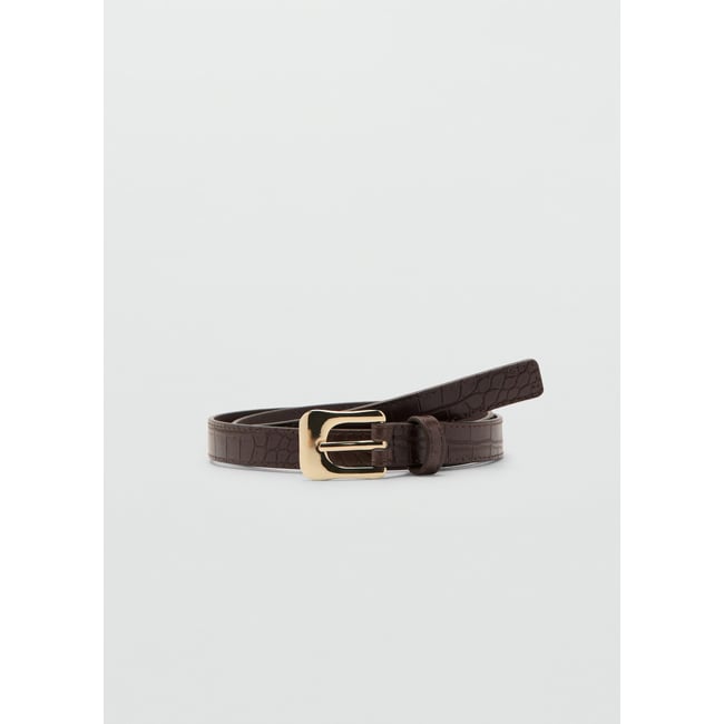 Ceinture En Cuir Véritable Camel Avec Franges - Mango Taille M Neuve Avec étiquettes - Look Boho Chic
