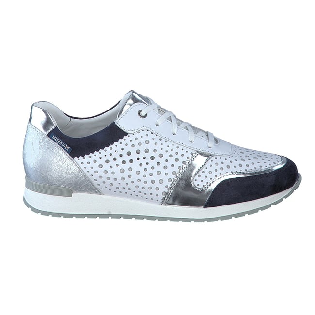 Baskets en cuir NADINE bleu 5126 <span itemprop=